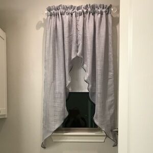 Gray Window Swag Curtain Set